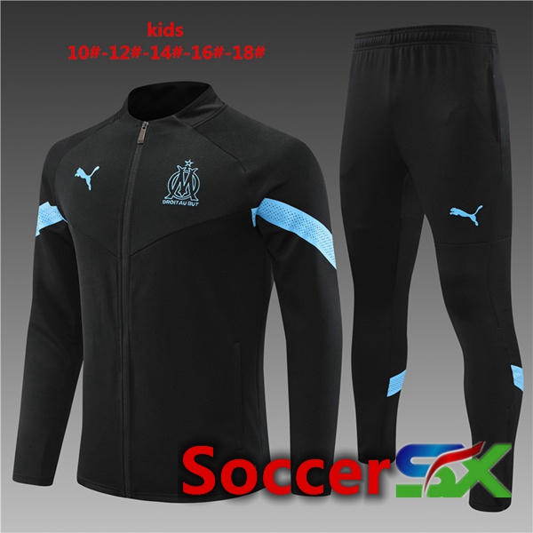 Marseille OM Kids Training Jacket Suit Black 2022/2023