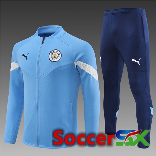 Manchester City Kids Training Jacket Suit Blue 2022/2023