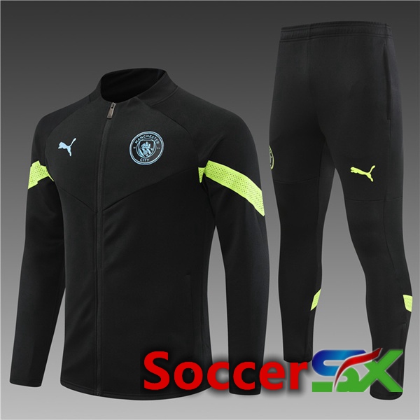 Manchester City Kids Training Jacket Suit Black 2022/2023