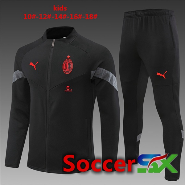 AC Milan Kids Training Tracksuit Black 2022/2023