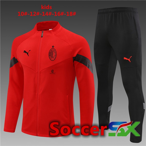 AC Milan Kids Training Tracksuit Red 2022/2023