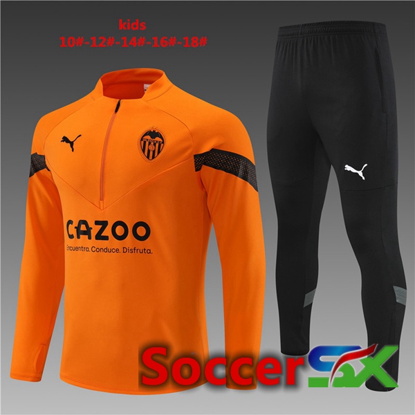 Valencia CF Kids Training Jacket Suit Orange 2022/2023