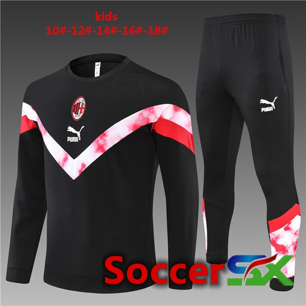 AC Milan Kids Training Tracksuit Black 2022/2023