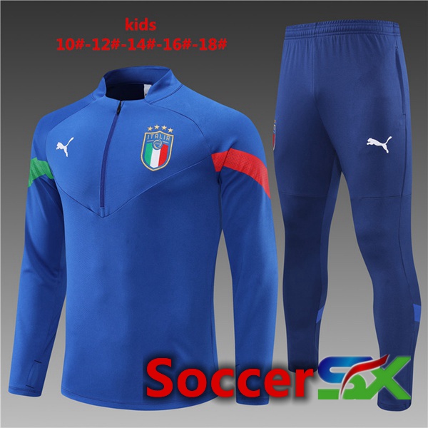 Italy Kids Training Tracksuit Blue 2022/2023