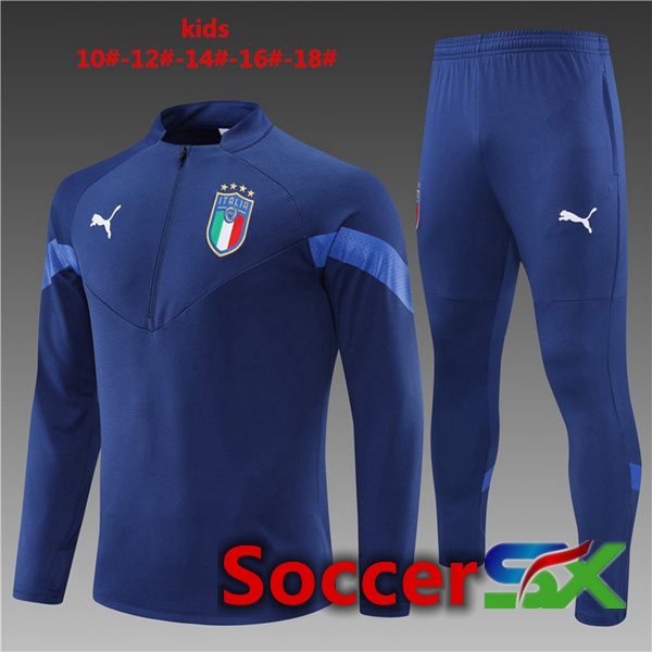 Italy Kids Training Tracksuit Royal Blue 2022/2023