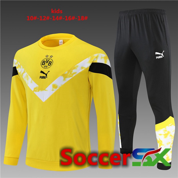 Dortmund BVB Kids Training Tracksuit Yellow 2022/2023