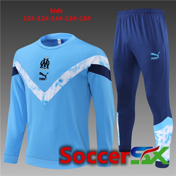 Marseille OM Kids Training Tracksuit Blue 2022/2023