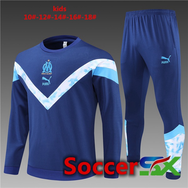 Marseille OM Kids Training Tracksuit Royal Blue 2022/2023