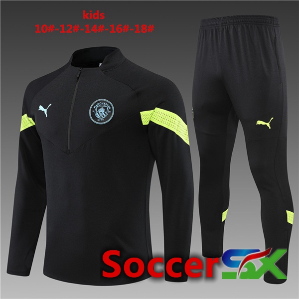 Manchester City Kids Training Jacket Suit Black 2022/2023