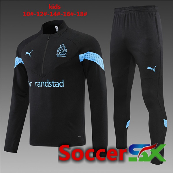 Marseille OM Kids Training Jacket Suit Black 2022/2023