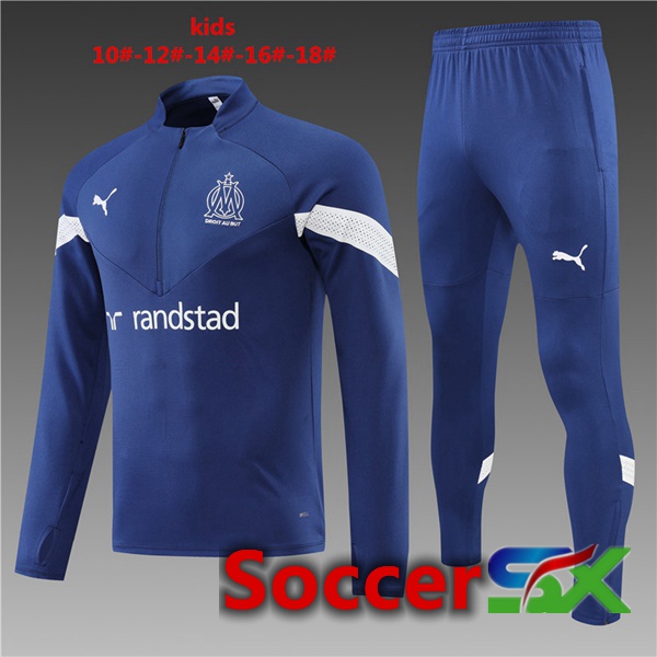 Marseille OM Kids Training Jacket Suit Royal Blue 2022/2023