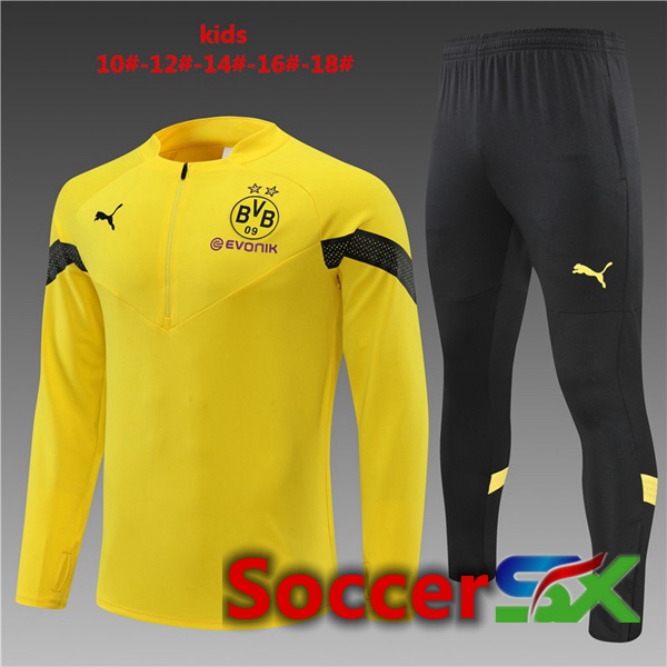 Dortmund BVB Kids Training Jacket Suit Yellow 2022/2023
