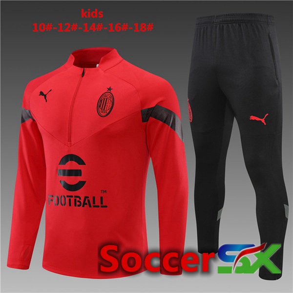 AC Milan Kids Training Jacket Suit Red 2022/2023