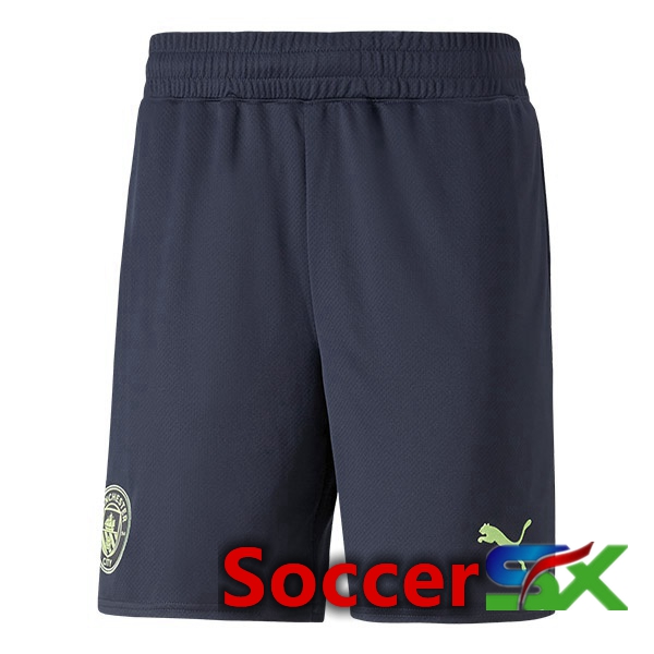 Manchester City Soccer Shorts Third Green Black 2022/2023