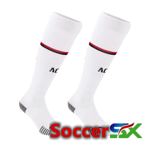 AC Milan Soccer Socks Away White 2022/2023