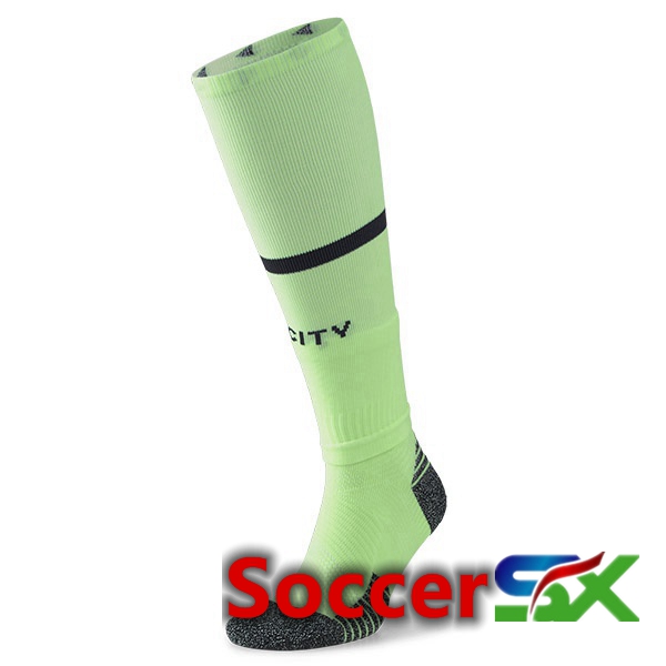 Manchester City Soccer Socks Third Green Black 2022/2023