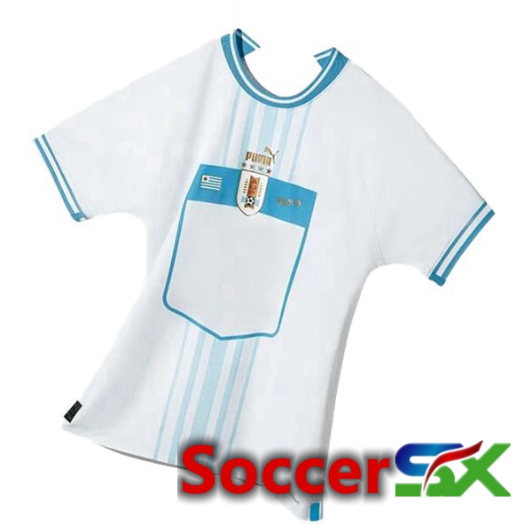 Uruguay Away Jersey White World Cup 2022