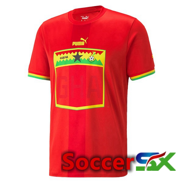 Ghana Away Jersey Red World Cup 2022