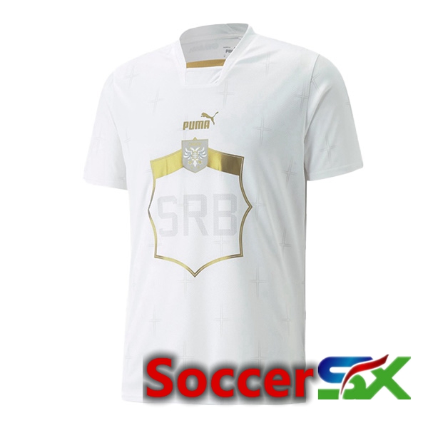 Serbia Away Jersey White World Cup 2022
