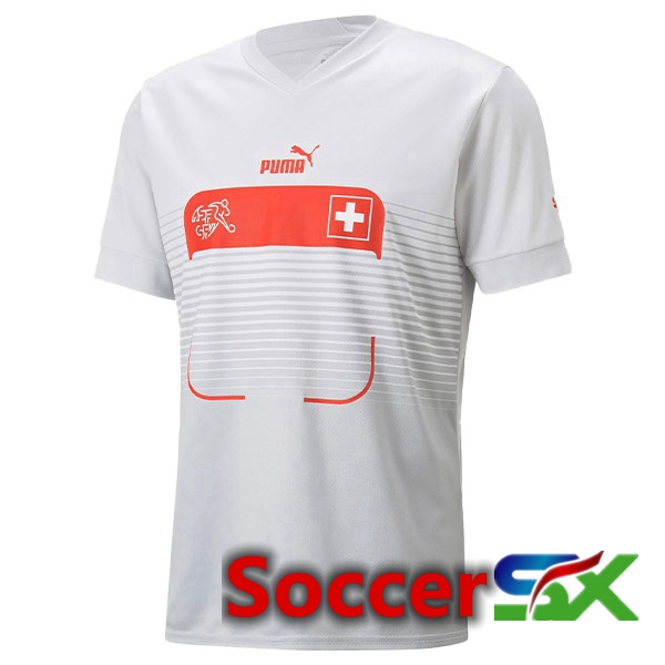 Switzerland Away Jersey White World Cup 2022