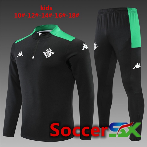 Real Betis Kids Training Jacket Suit Black 2022/2023