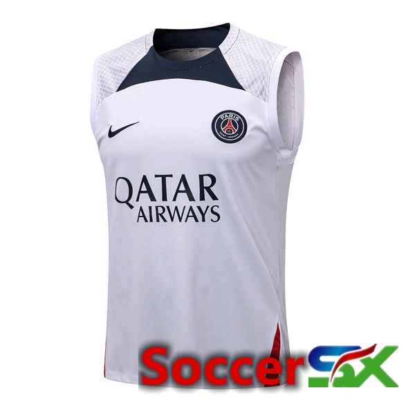 Paris PSG Soccer Vest White 2022/2023