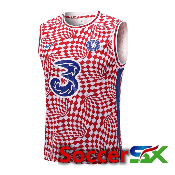 FC Chelsea Soccer Vest Red White 2022/2023