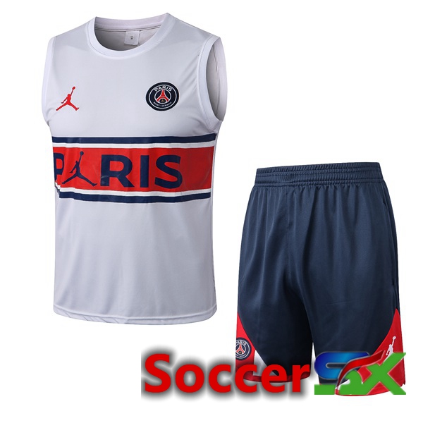 Paris PSG Soccer Vest + Shorts White 2022/2023
