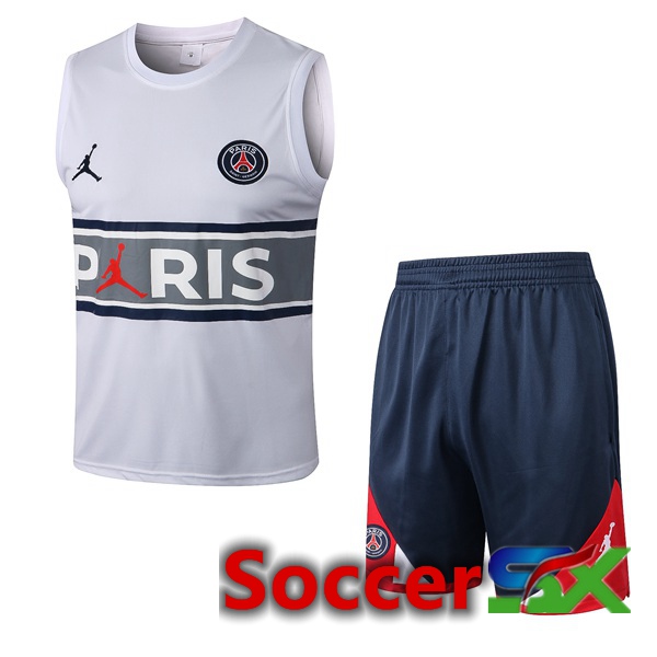 Paris PSG Soccer Vest + Shorts White 2022/2023