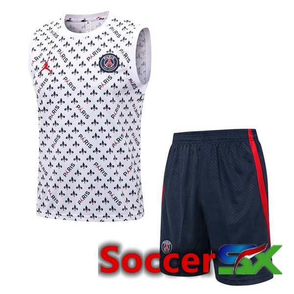 Paris PSG Soccer Vest + Shorts White 2022/2023