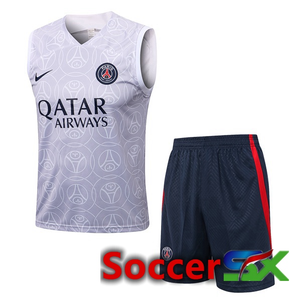 Paris PSG Soccer Vest + Shorts White 2022/2023