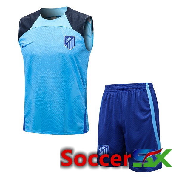 Atletico Madrid Soccer Vest + Shorts Blue 2022/2023
