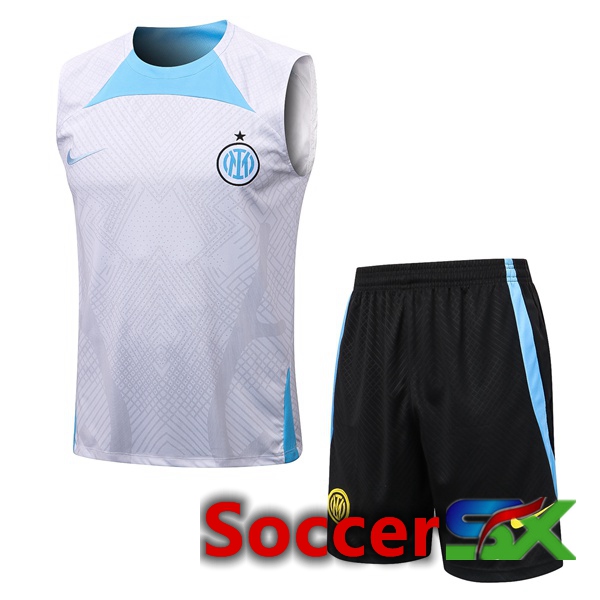 Inter Milan Soccer Vest + Shorts White 2022/2023