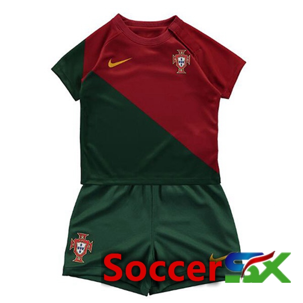 Portugal Kids Home Jersey Red Green 2023/2023