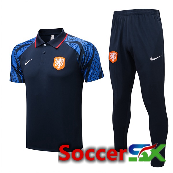 Netherlands Soccer Polo + Pants Royal Blue 2022/2023