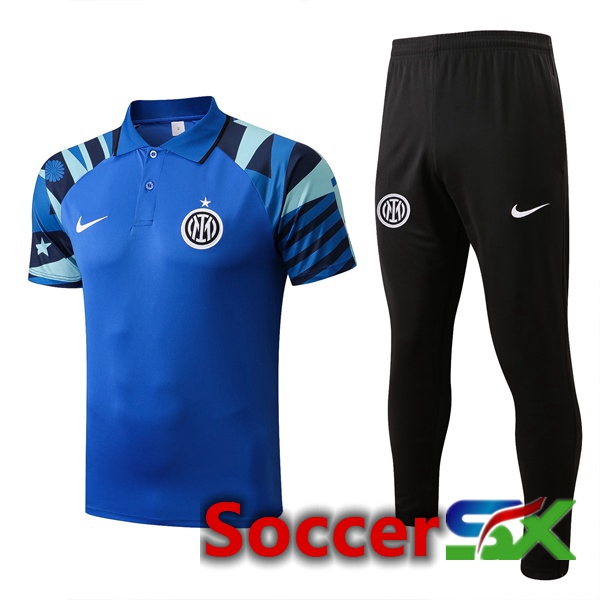 Inter Milan Soccer Polo + Pants Blue 2022/2023
