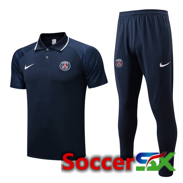 Paris PSG Soccer Polo + Pants Royal Blue 2022/2023