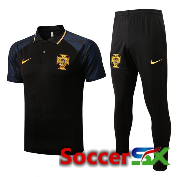 Portugal Soccer Polo + Pants Black 2022/2023