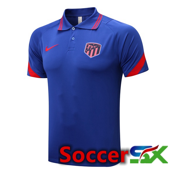 Atletico Madrid Soccer Polo Blue 2022/2023