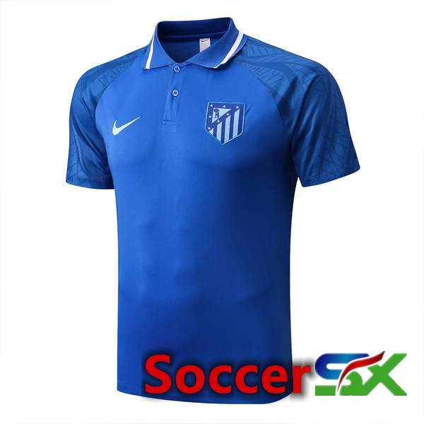 Atletico Madrid Soccer Polo Blue 2022/2023