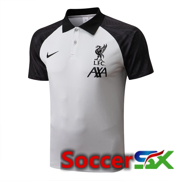 FC Liverpool Soccer Polo Grey Black 2022/2023