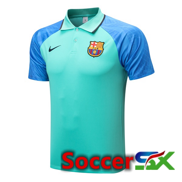 FC Barcelona Soccer Polo Green Blue 2022/2023