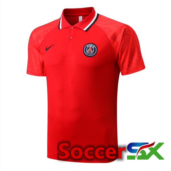 Paris PSG Soccer Polo Red 2022/2023