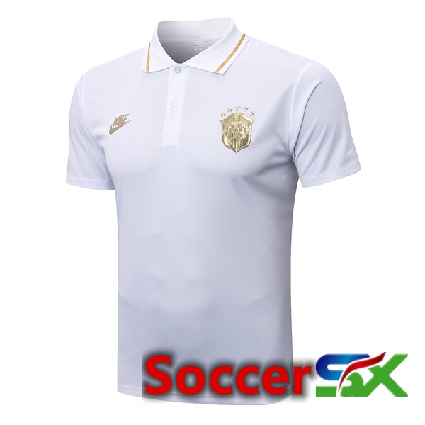Brazil Soccer Polo White 2022/2023