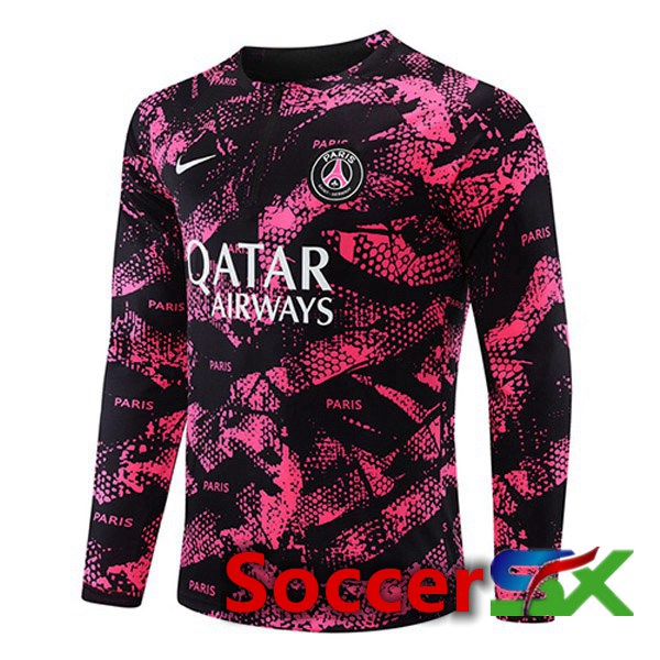Paris PSG Training Sweatshirt Pink Black 2022/2023