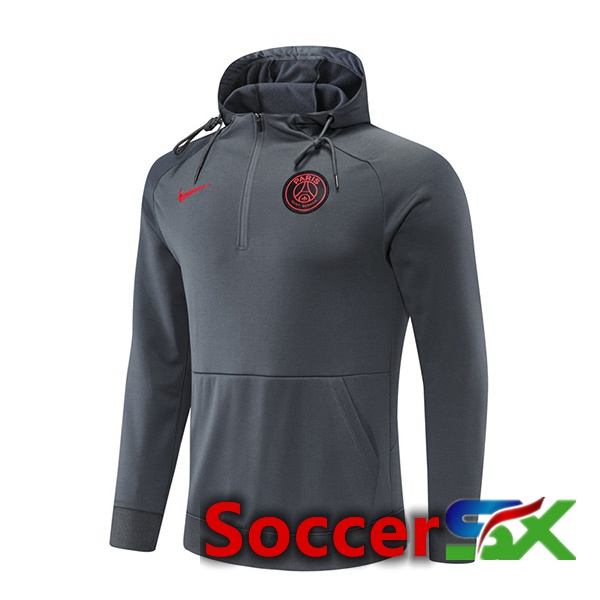 Paris PSG Training Sweatshirt Hoodie Grey 2022/2023