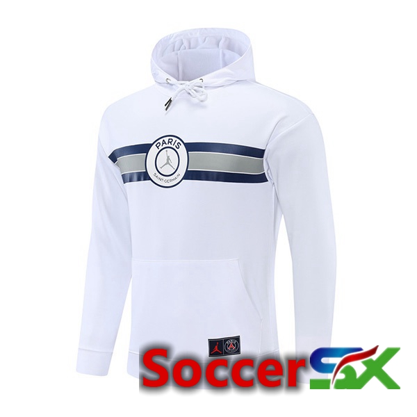 JORDAN Paris PSG Training Sweatshirt Hoodie White 2022/2023