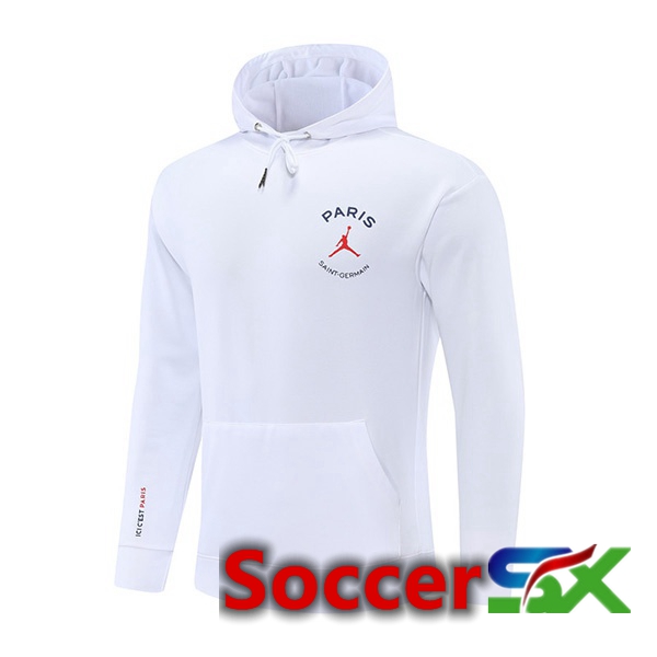 JORDAN Paris PSG Training Sweatshirt Hoodie White 2022/2023