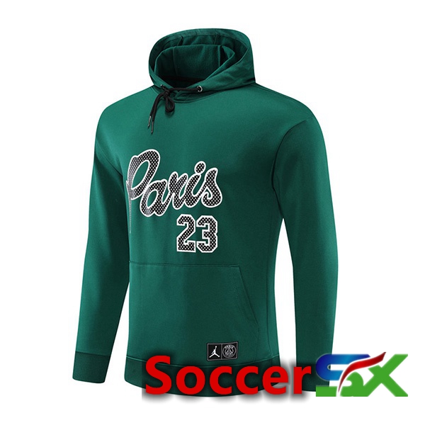 JORDAN Paris PSG Training Sweatshirt Hoodie Green 2022/2023