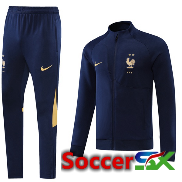 France Training Jacket Suit Royal Blue 2022/2023